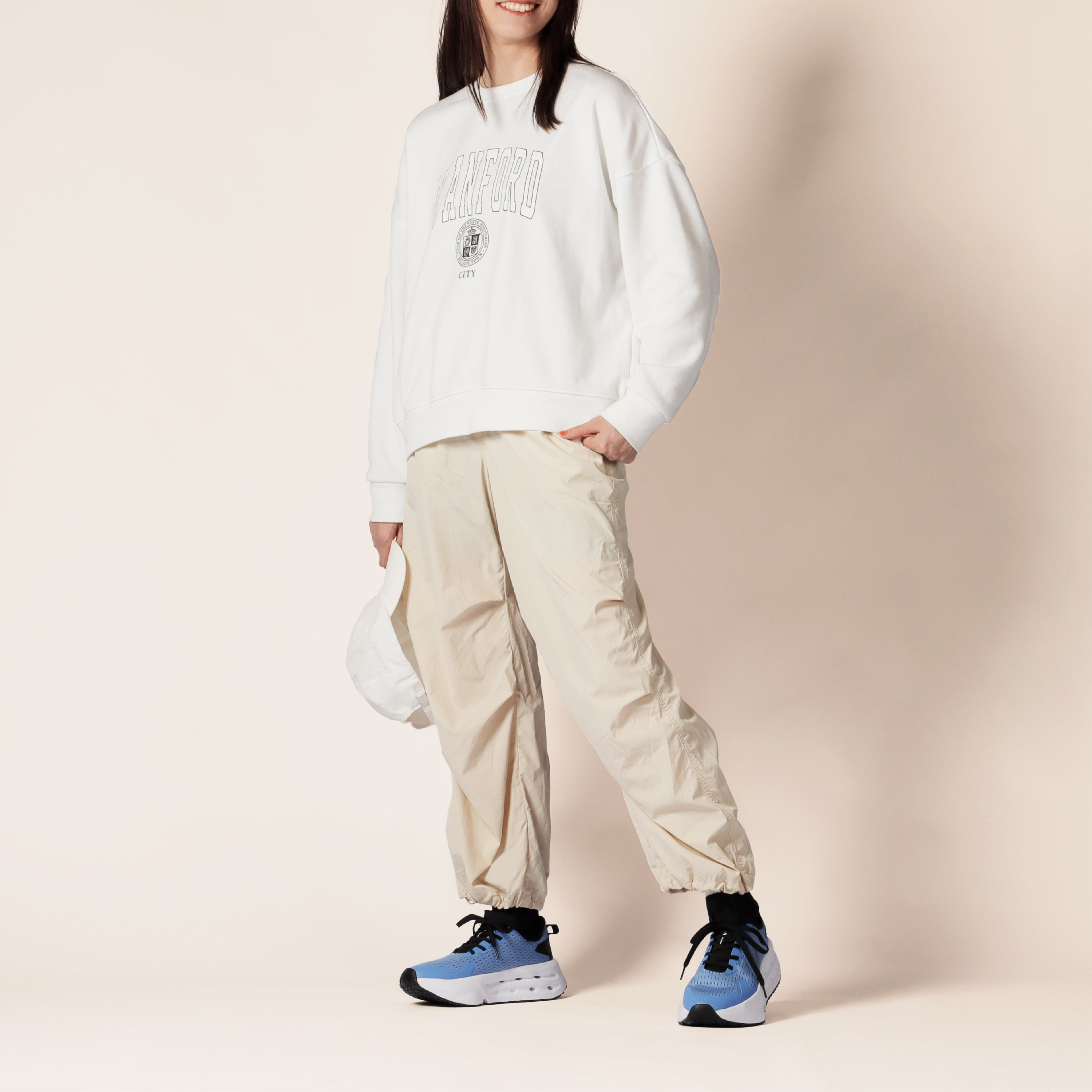 厚底ランニングシューズ マンダムフライギアドライランチャー#014　ゼニスブルーの着用画像